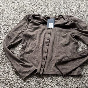 Universal Thread Dark Brown Button-Down Shirt